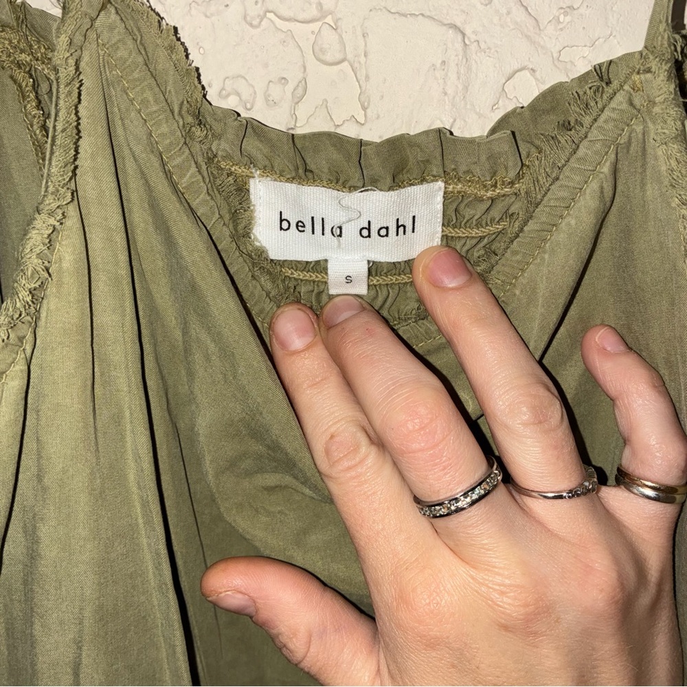 Bella Dahl Olive Romper Cami with Lace Trim - Picture 2 of 4